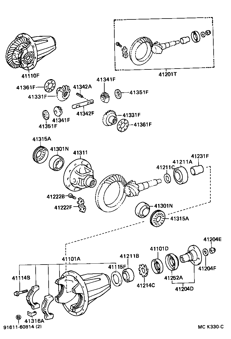 41110-60280 CARRIER ASSY, DIFFERENTIAL, FRONT product image