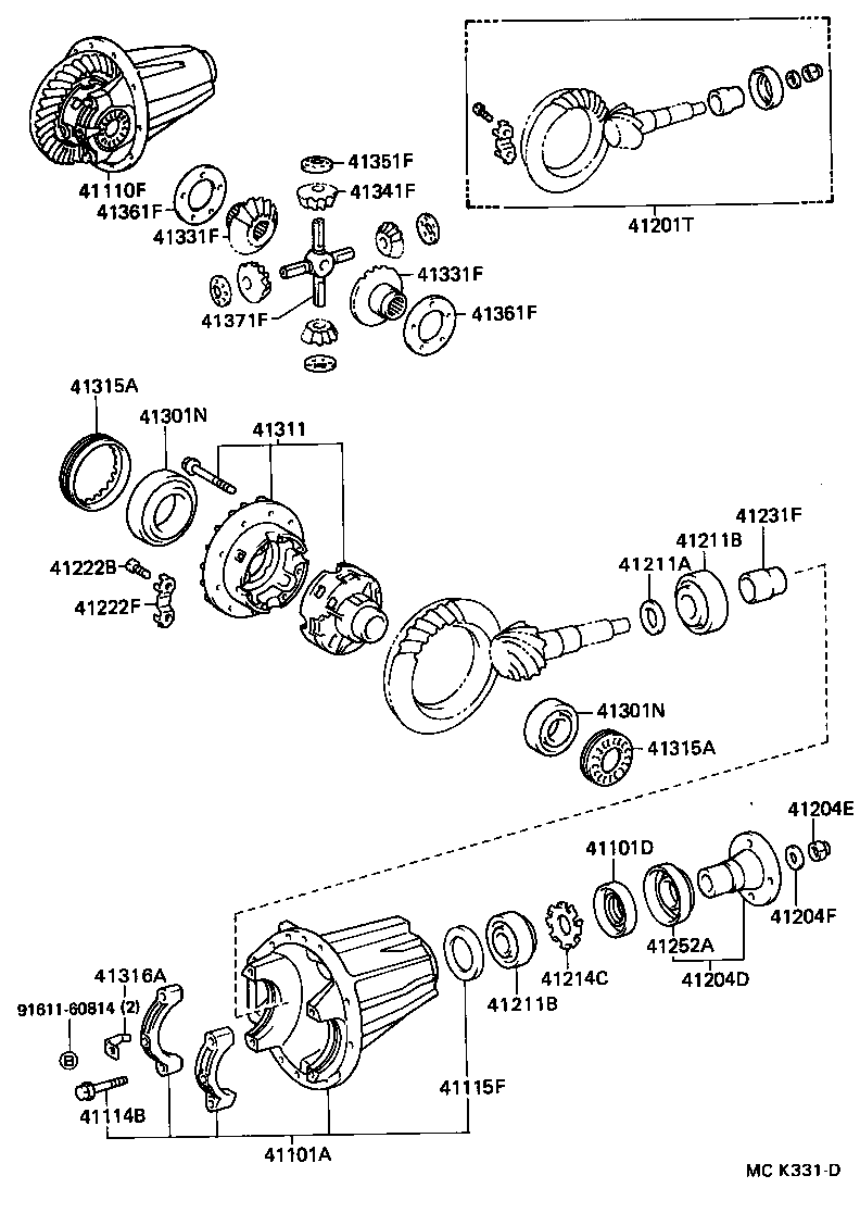 41110-60280 CARRIER ASSY, DIFFERENTIAL, FRONT product image