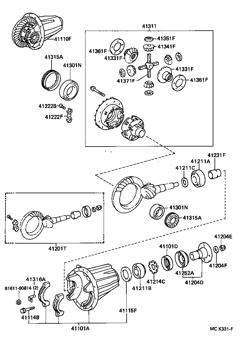 41110-60590 CARRIER ASSY, DIFFERENTIAL, FRONT product image