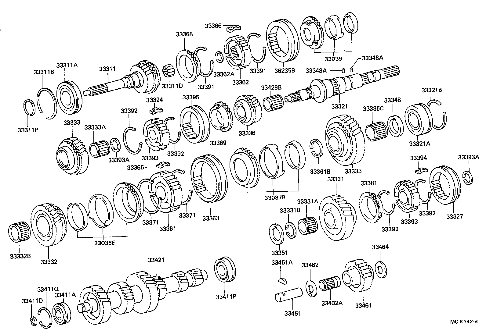 33034-60020 GEAR, 3RD product image