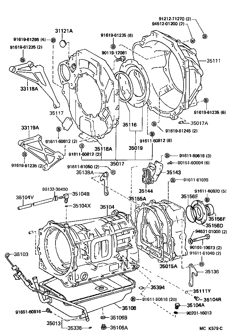 35104-60100 CASE SUB-ASSY, AUTOMATIC TRANSMISSION product image