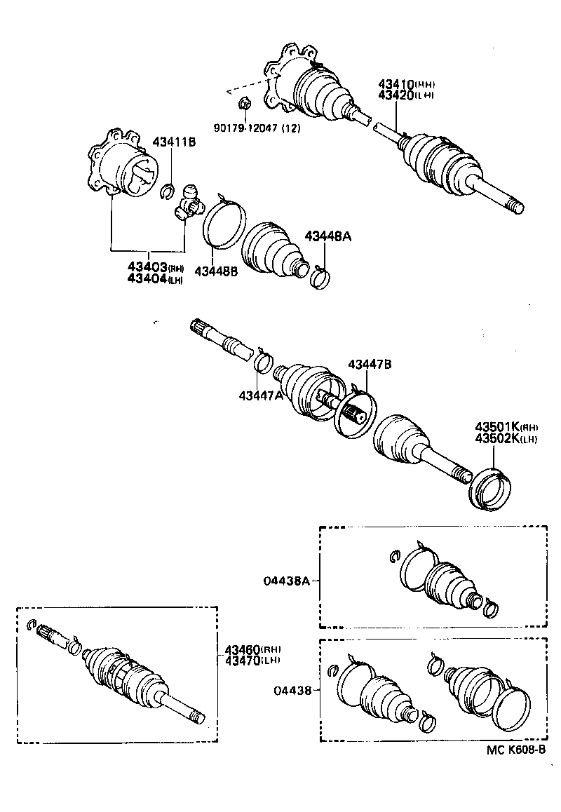 04438-35012 BOOT KIT, FRONT DRIVE SHAFT INBOARD JOINT product image