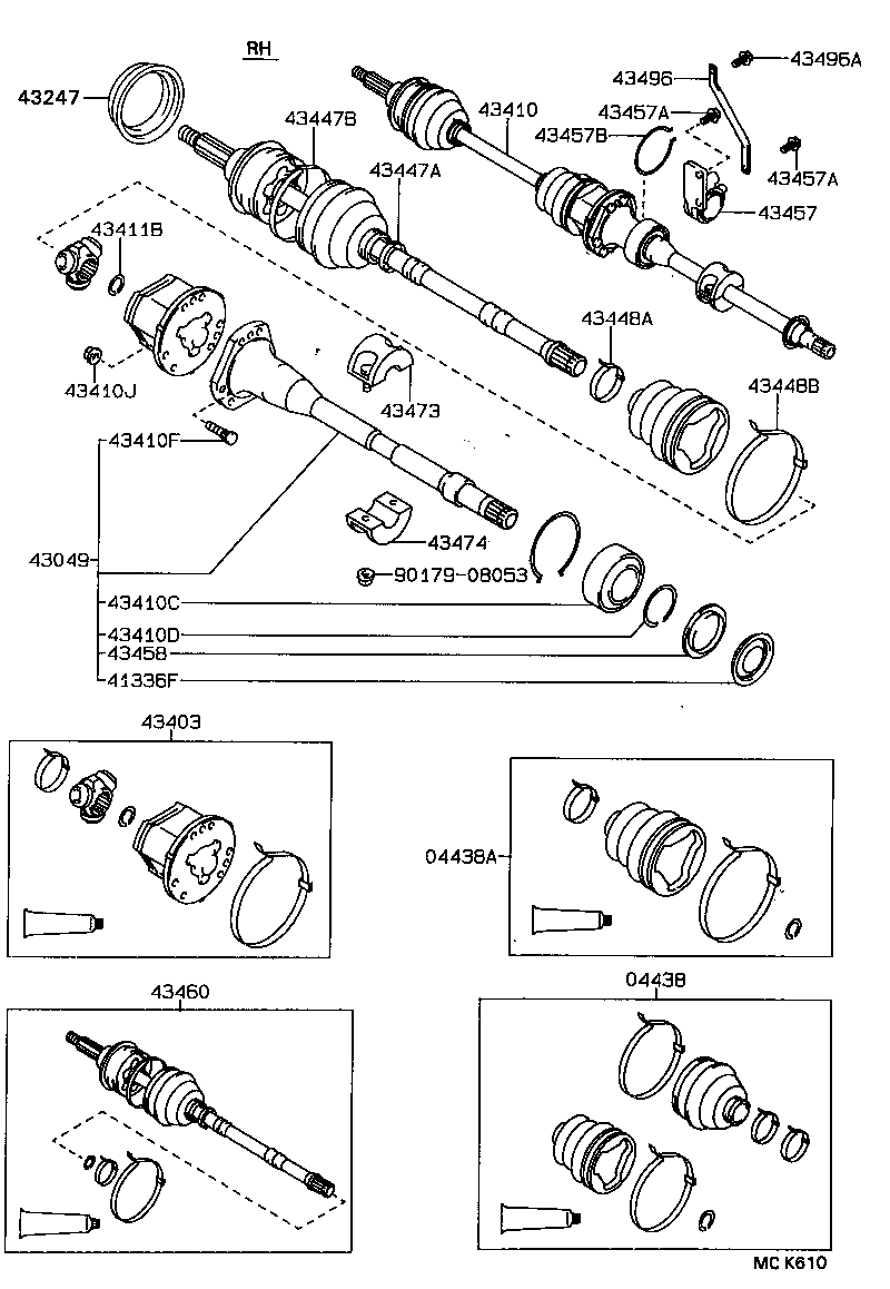 04438-20040 BOOT KIT, FRONT DRIVE SHAFT INBOARD JOINT product image