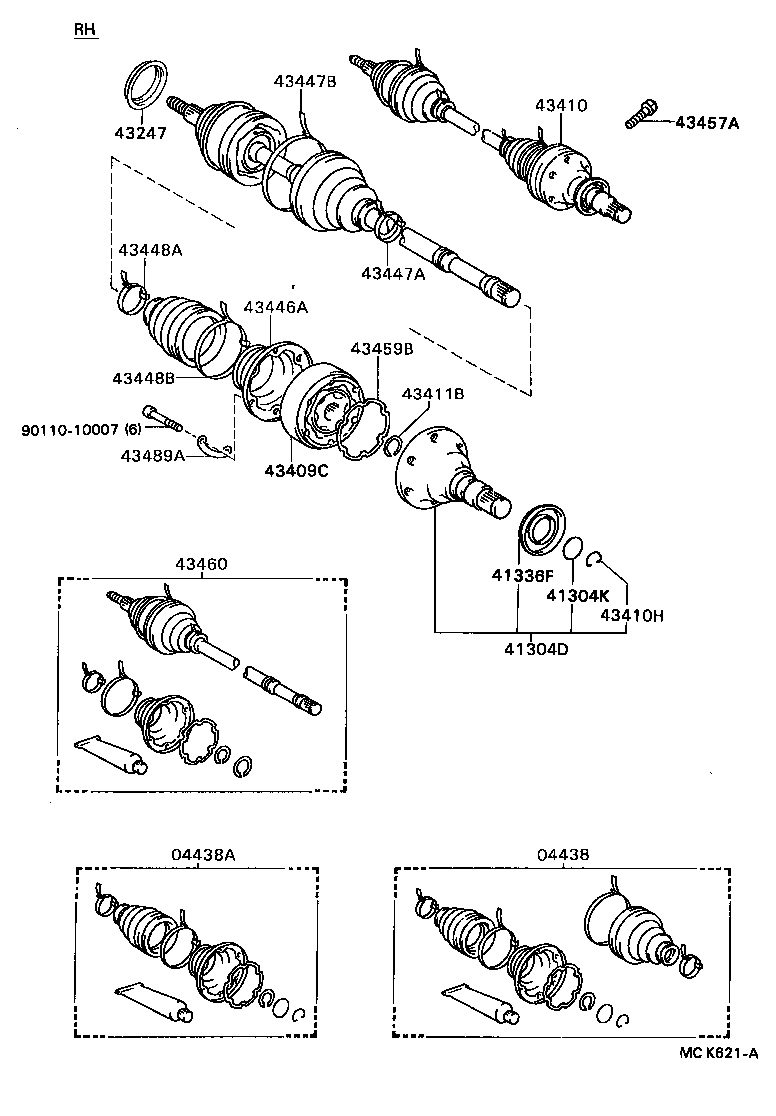 04438-20040 BOOT KIT, FRONT DRIVE SHAFT INBOARD JOINT product image