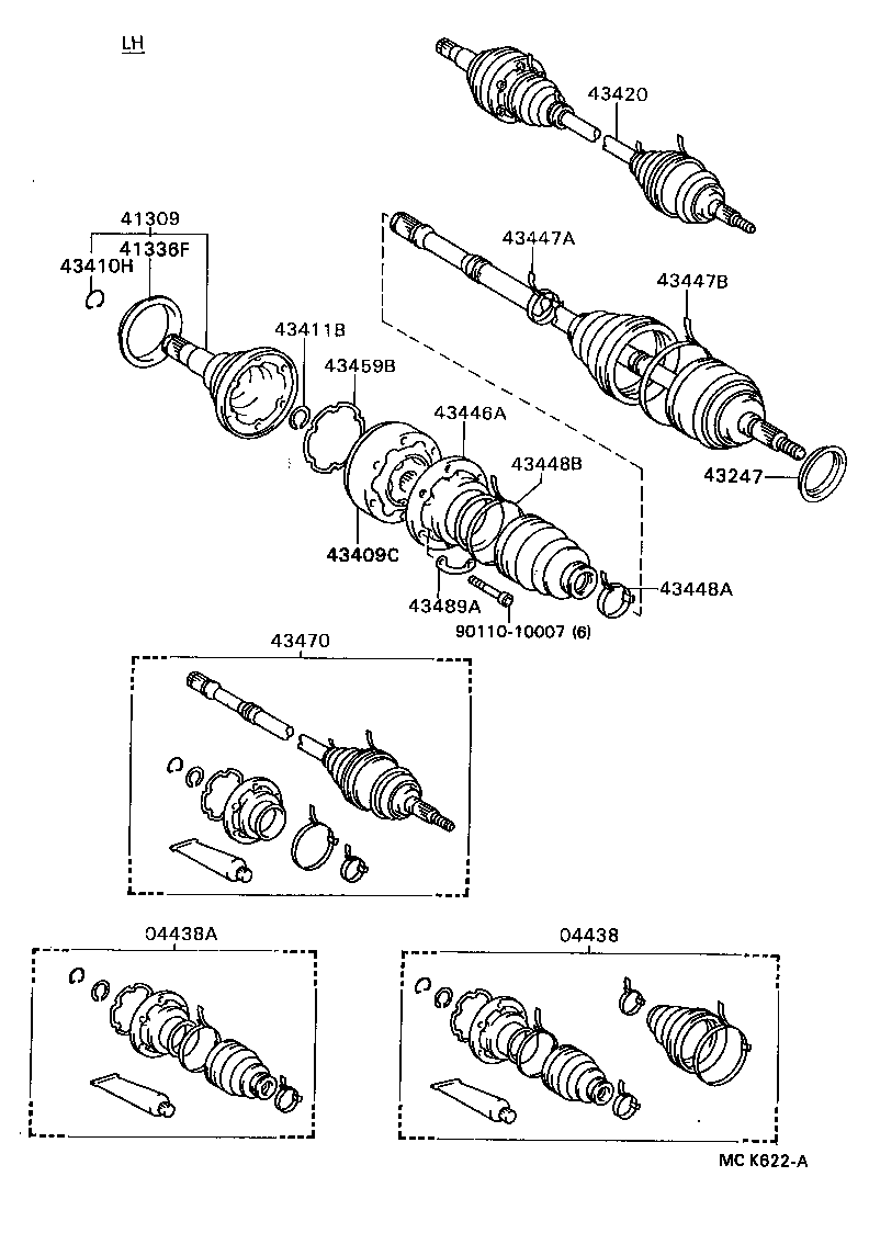04438-20040 BOOT KIT, FRONT DRIVE SHAFT INBOARD JOINT product image