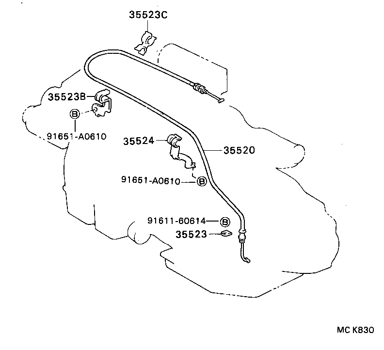 35520-20330 CABLE ASSY, THROTTLE product image