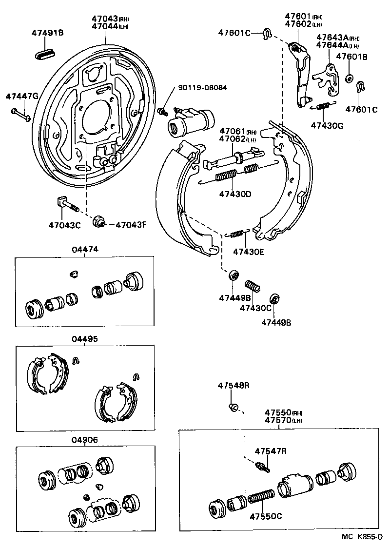 04906-22030 CUP KIT, REAR WHEEL CYLINDER product image
