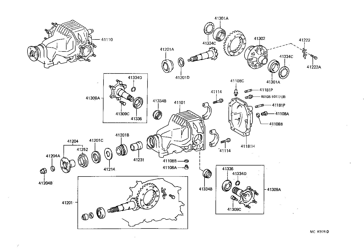 41110-14570 CARRIER ASSY, DIFFERENTIAL, REAR product image