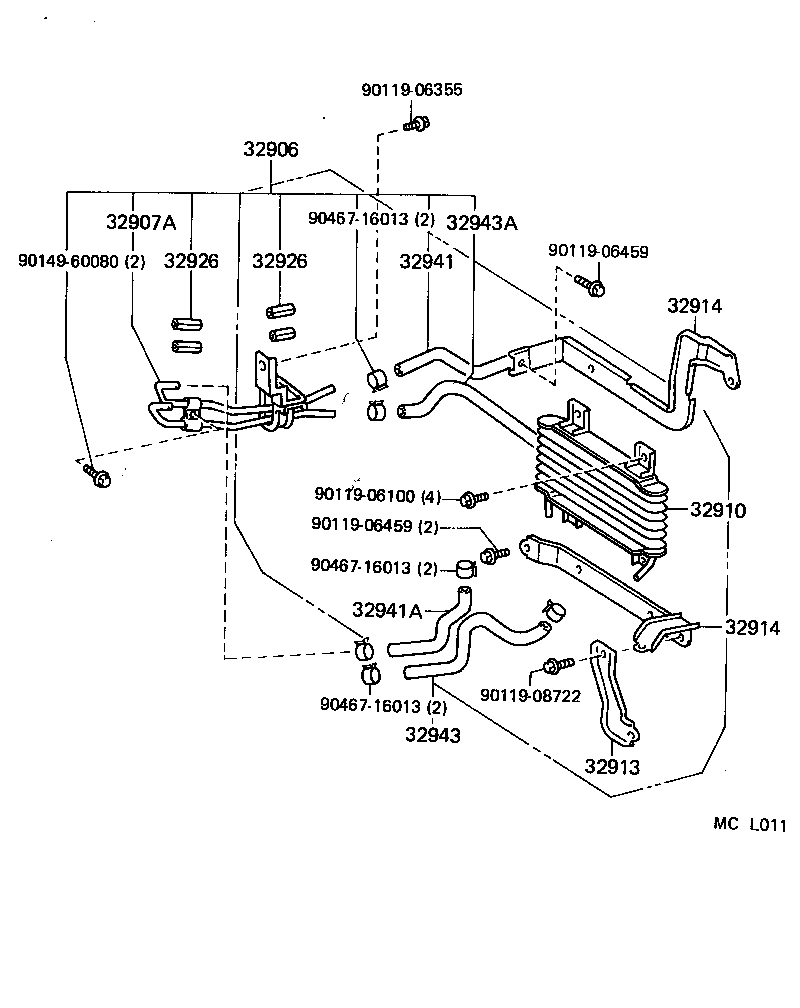 32922-50012 TUBE, OIL COOLER OUTLET, NO.1 product image