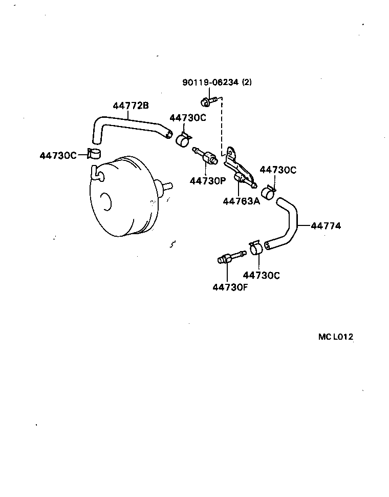 04443-22590 BOOSTER KIT, BRAKE product image