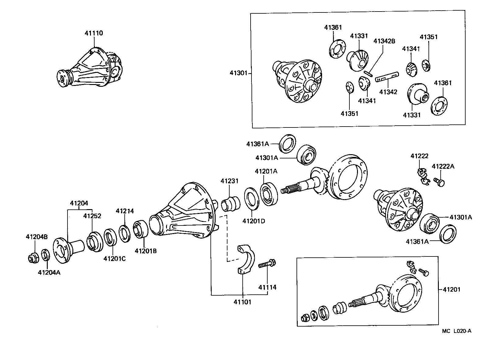 04412-10040 GASKET KIT, REAR DIFFERENTIAL CARRIER product image