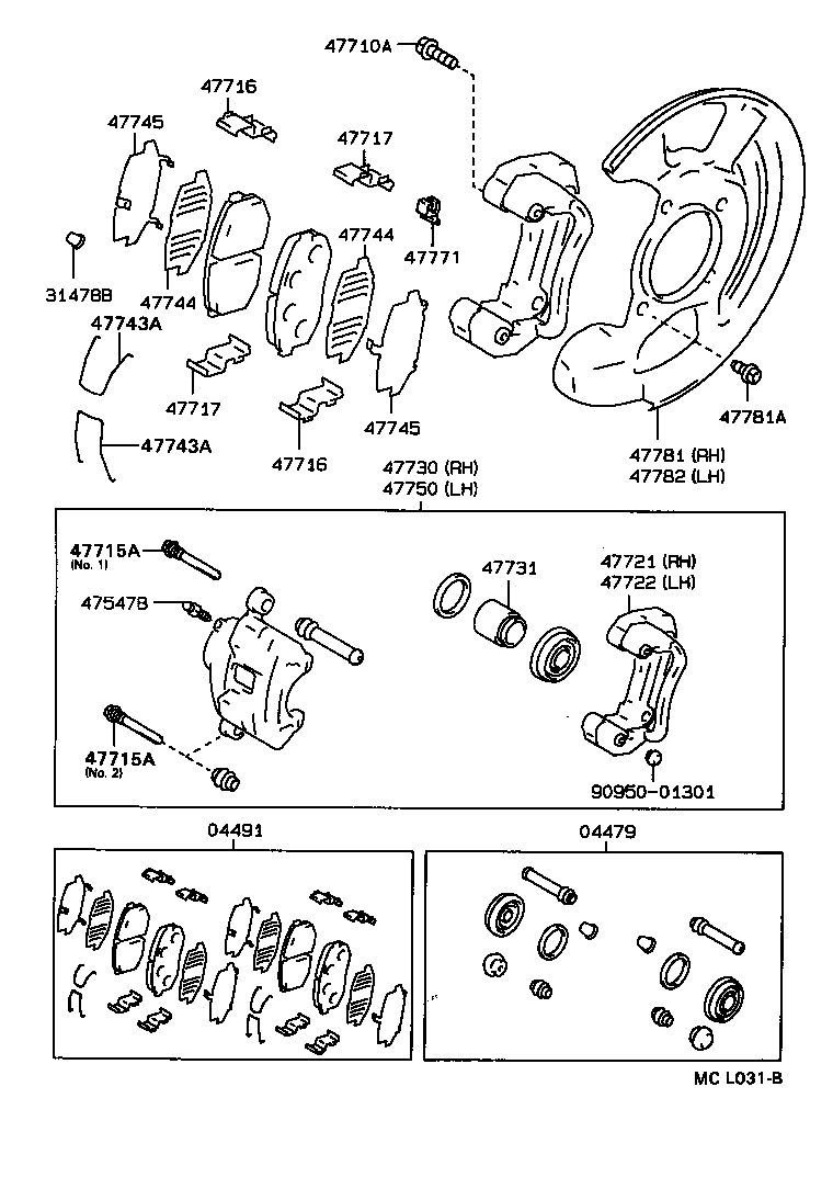 04465-22050 PAD KIT, DISC BRAKE, FRONT product image