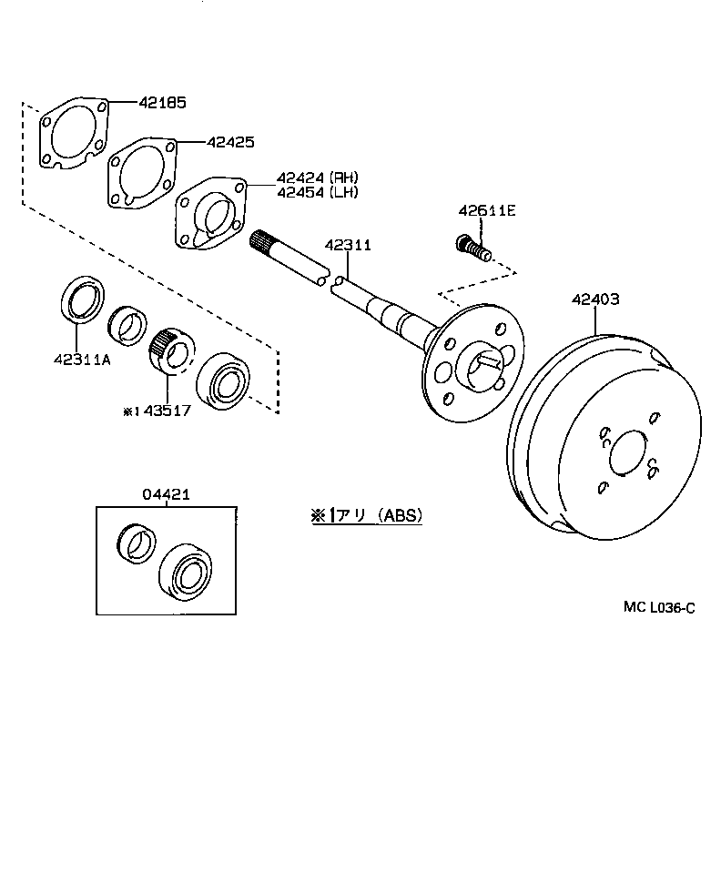 42403-10030 DISC, REAR product image