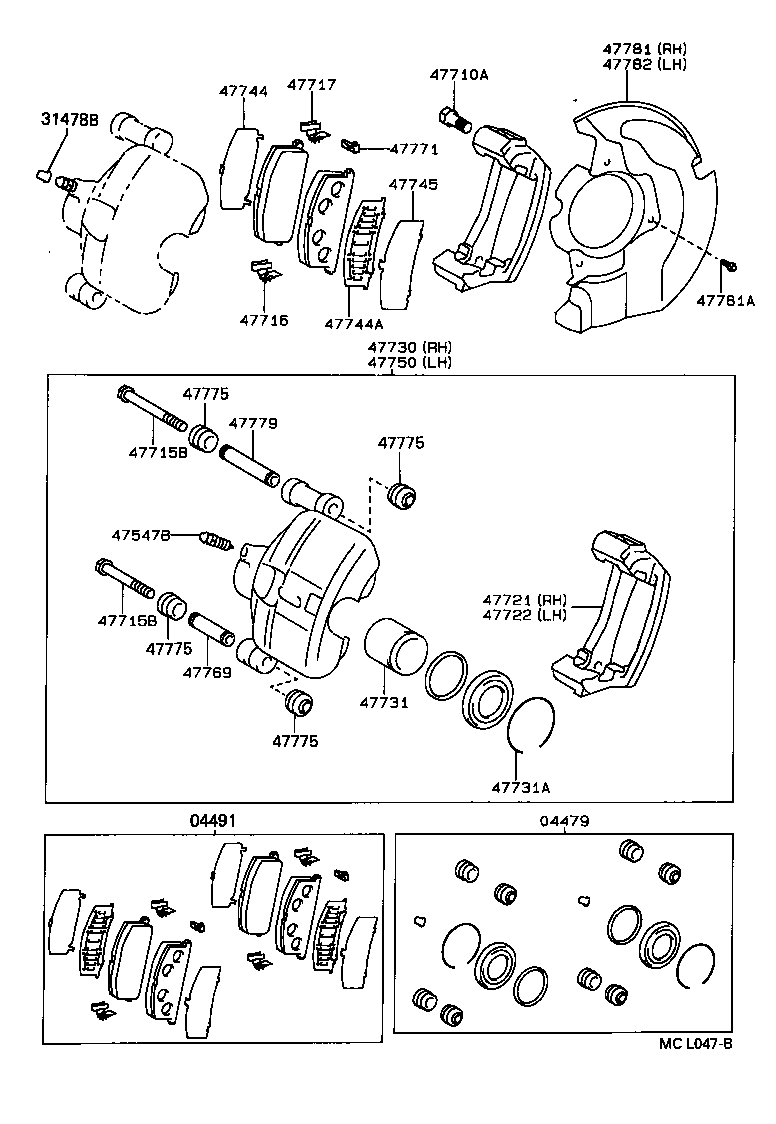 04465-20060 PAD KIT, DISC BRAKE, FRONT product image