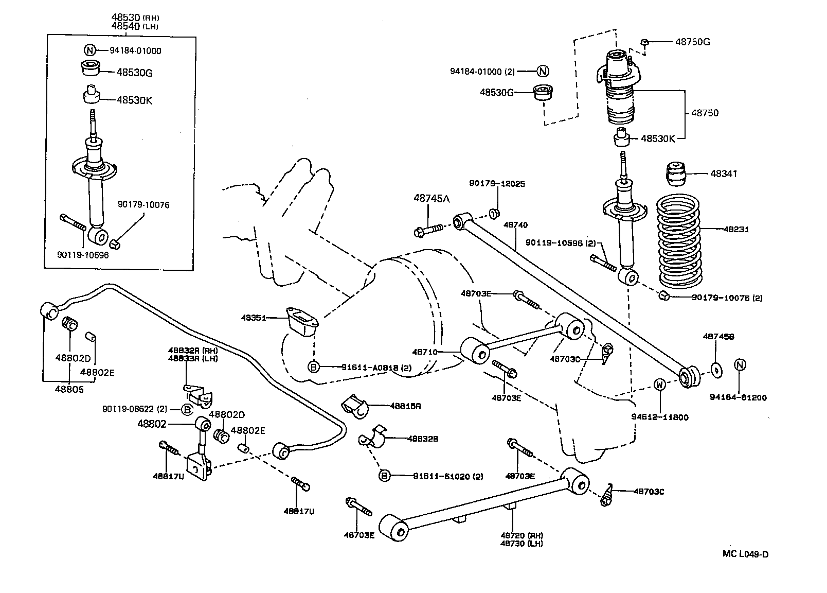42110-10070 BEAM ASSY, REAR AXLE product image