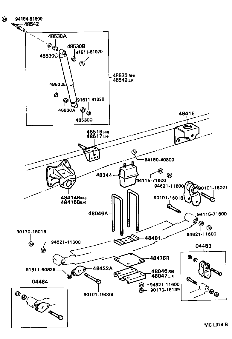 48417-36150 BRACKET, SPRING, NO.4 product image