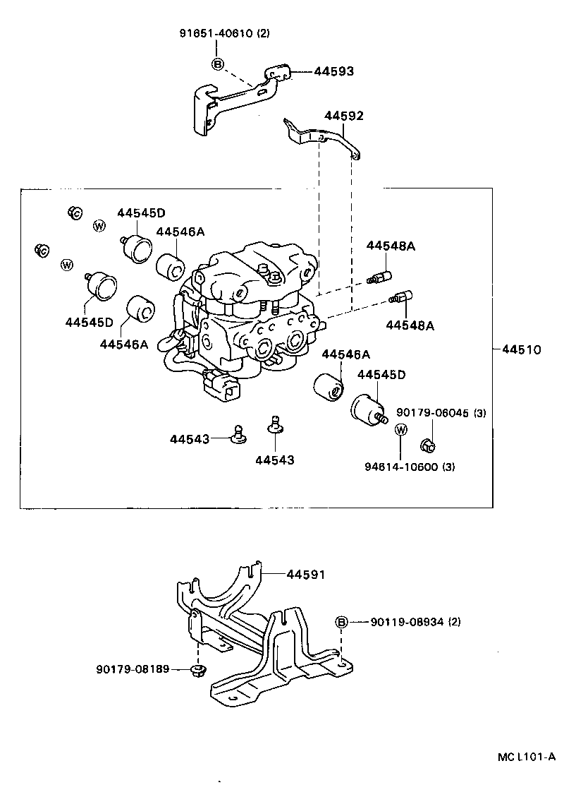 44510-16010 ACTUATOR ASSY, BRAKE product image