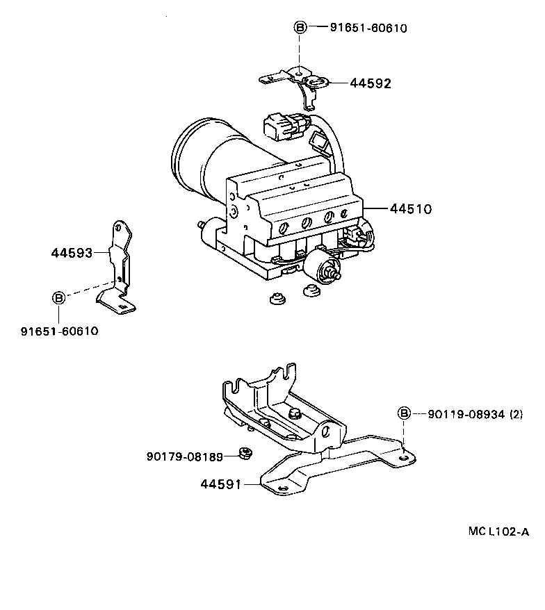 44510-16010 ACTUATOR ASSY, BRAKE product image