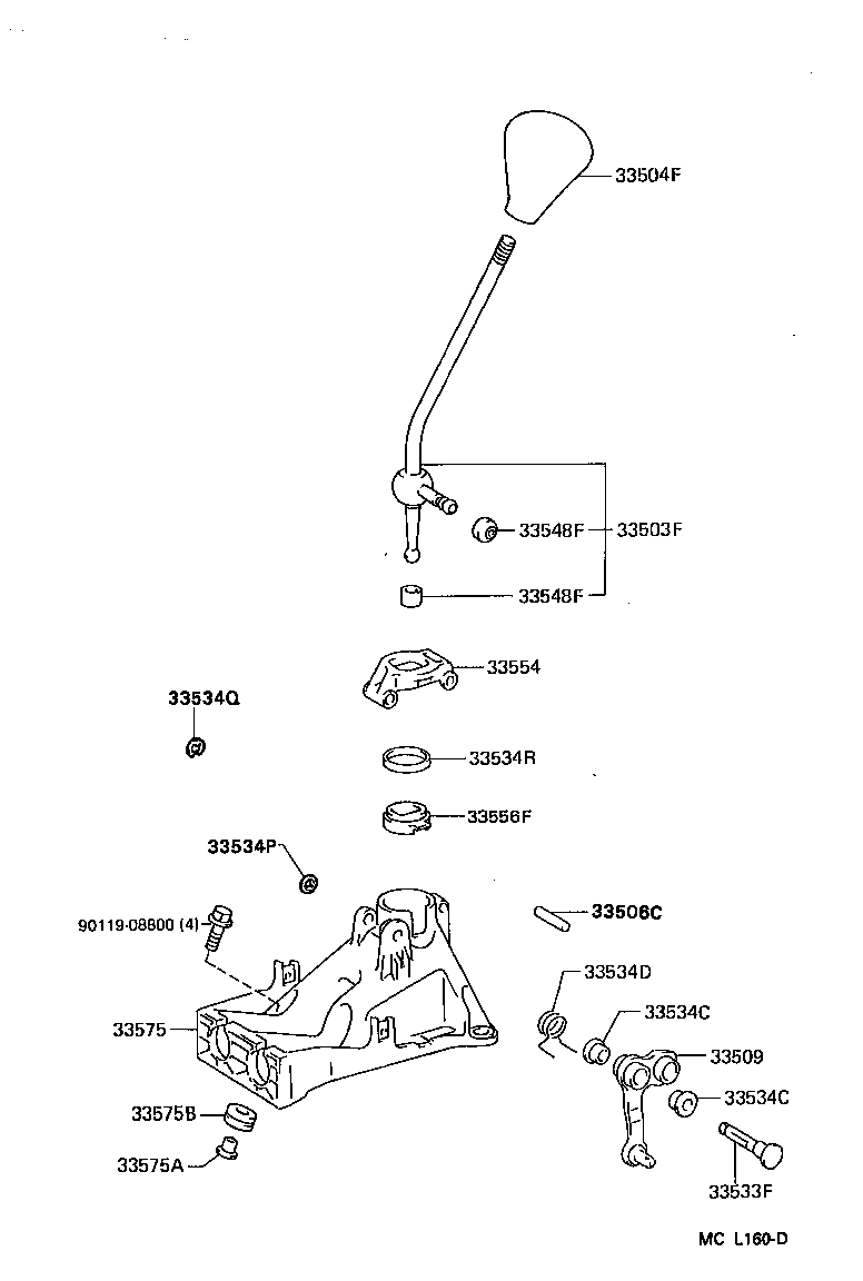 33575-10080 RETAINER, CONTROL SHIFT LEVER (FOR FLOOR SHIFT) product image