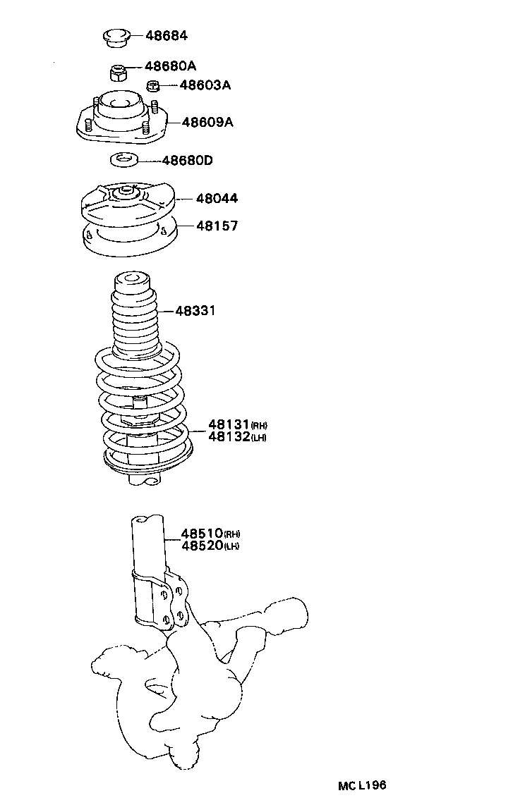 48131-1G010 SPRING, FRONT COIL, RH product image