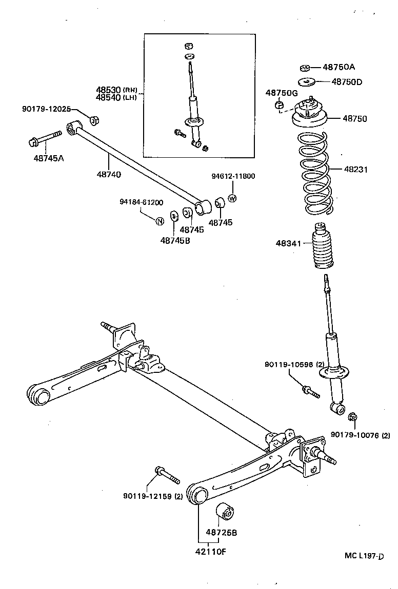 42110-16100 BEAM ASSY, REAR AXLE product image