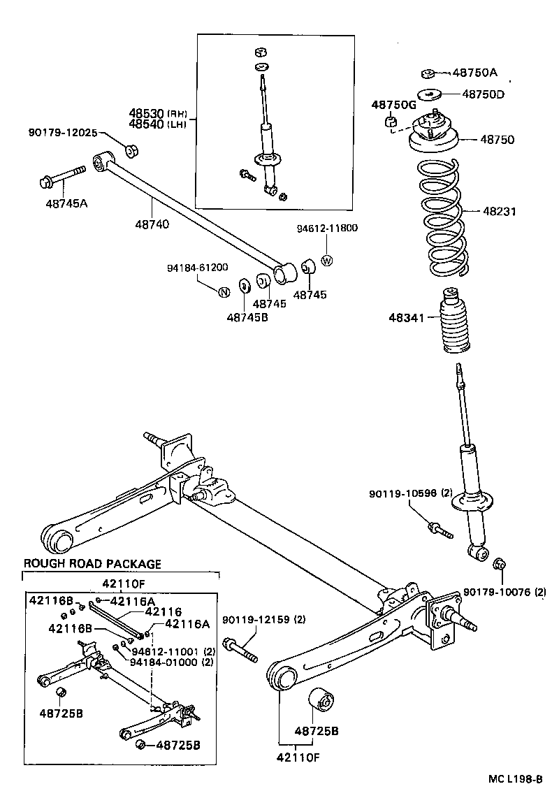 42110-16140 BEAM ASSY, REAR AXLE product image