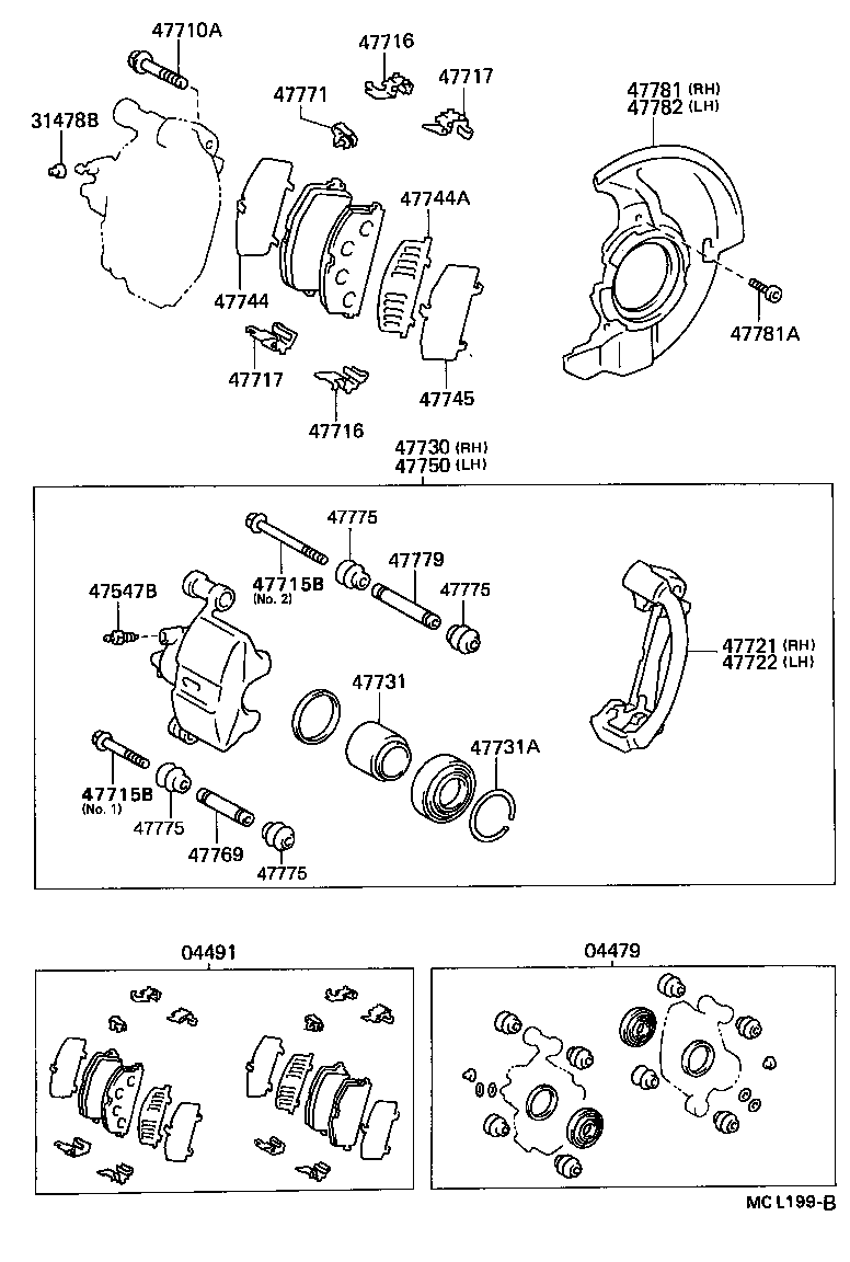 47730-10110 CYLINDER ASSY, FRONT DISC BRAKE, RH product image