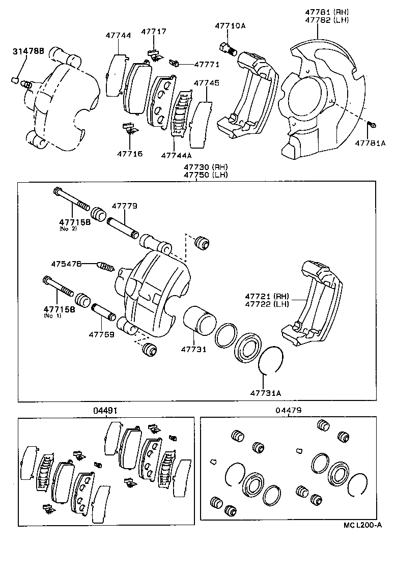 04465-12090 PAD KIT, DISC BRAKE, FRONT product image