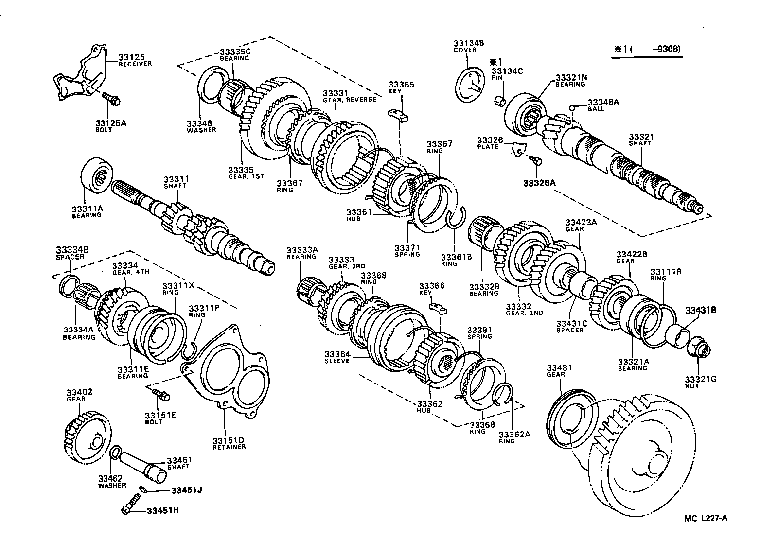 33035-12100 GEAR, 4TH product image