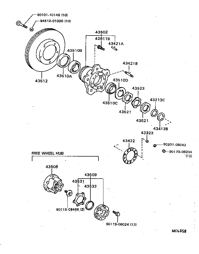 90366-50011 BEARING, TAPERED ROLLER (FOR FRONT AXLE INNER BEARING) product image