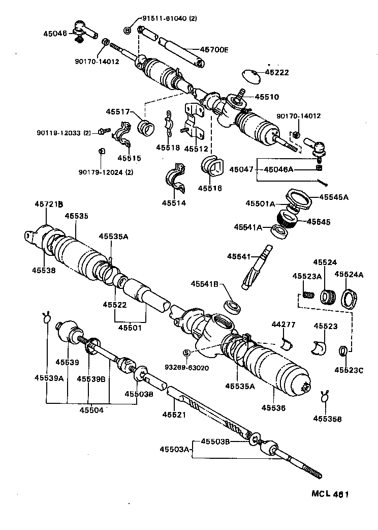 45535-32060 BOOT, STEERING RACK, NO.1 product image