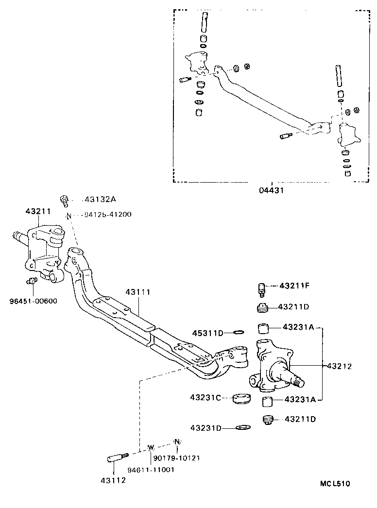 04434-36010 GASKET KIT, FRONT AXLE OVERHAUL product image