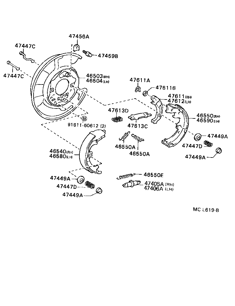 46430-24050 CABLE ASSY, PARKING BRAKE, NO.3 product image