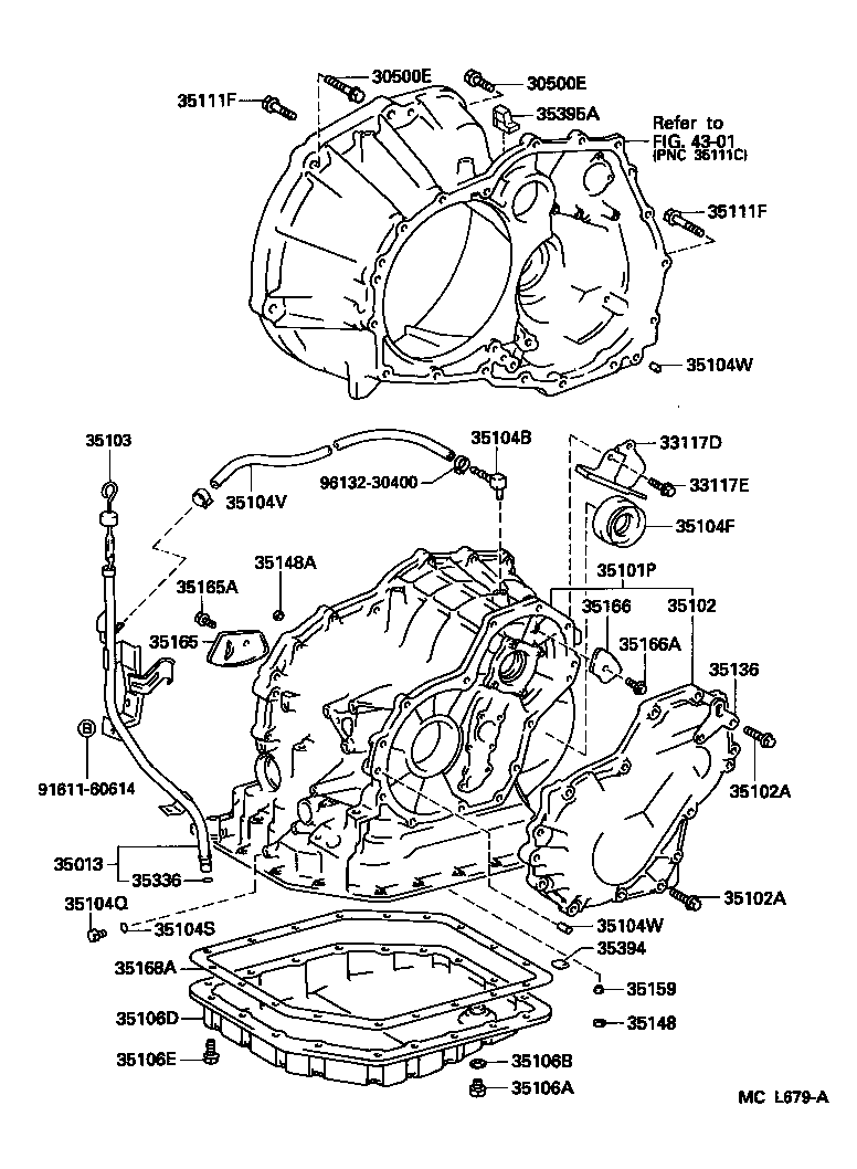35101-16020 CASE & COVER SUB-ASSY, TRANSAXLE product image
