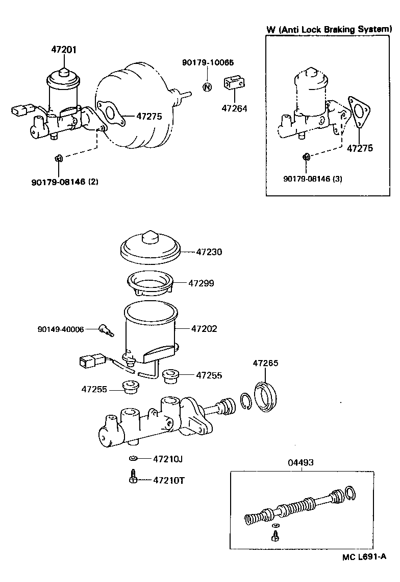 47203-16030 RESERVOIR SUB-ASSY, BRAKE MASTER CYLINDER product image