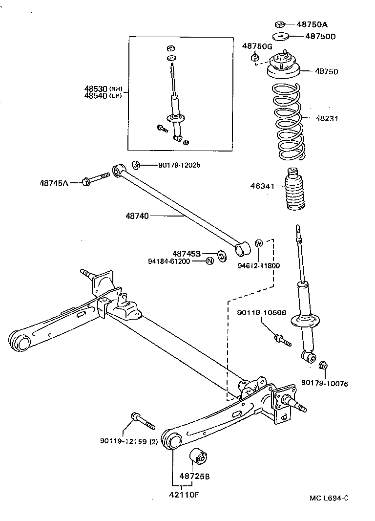 42110-16130 BEAM ASSY, REAR AXLE product image