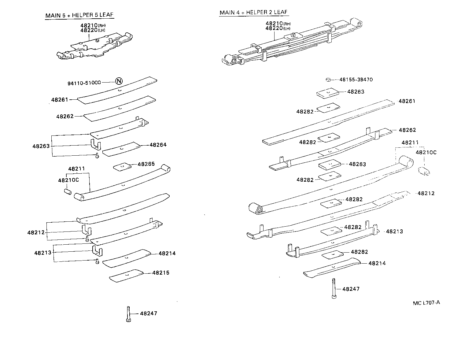 48247-3B560 BOLT, REAR SPRING, CENTER product image