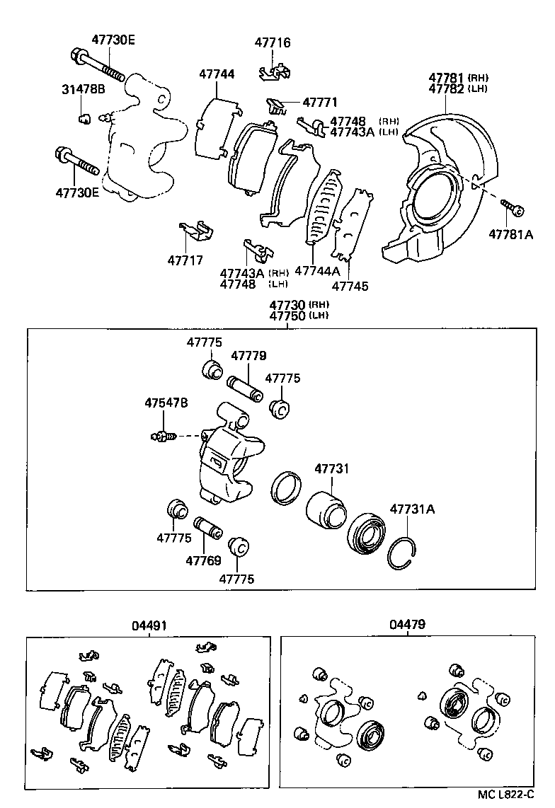 04465-20060 PAD KIT, DISC BRAKE, FRONT product image