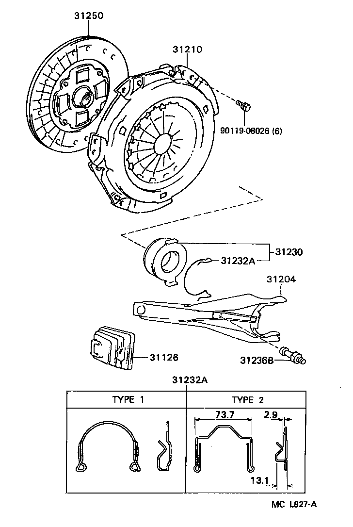 31250-20171 DISC ASSY, CLUTCH product image