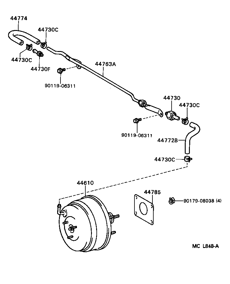 44610-06010 BOOSTER ASSY, BRAKE product image