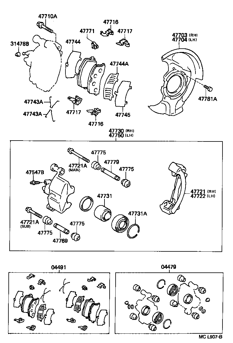 04465-33040 PAD KIT, DISC BRAKE, FRONT product image