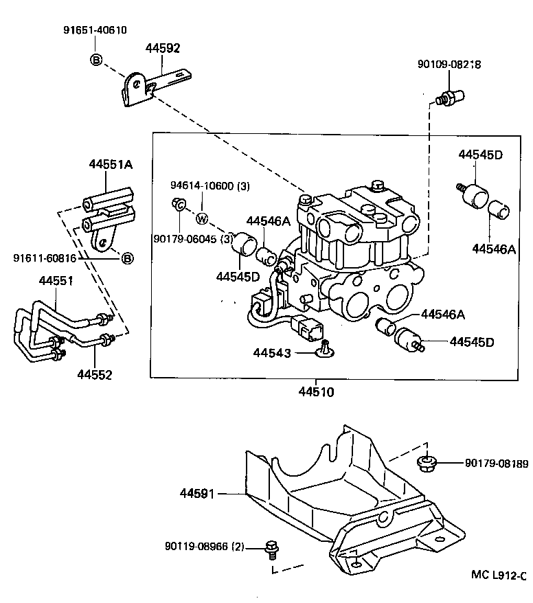 44510-12030 ACTUATOR ASSY, BRAKE product image