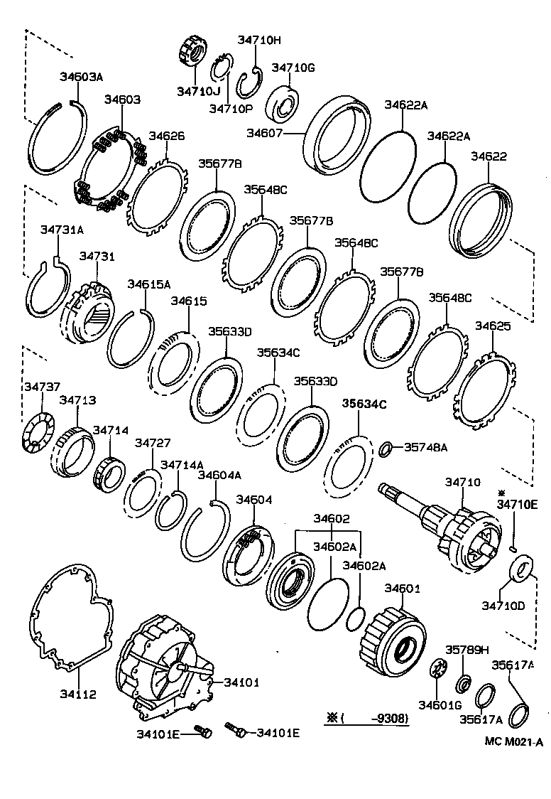 35633-33030 DISC, CLUTCH (FOR OVERDRIVE DIRECT CLUTCH) product image