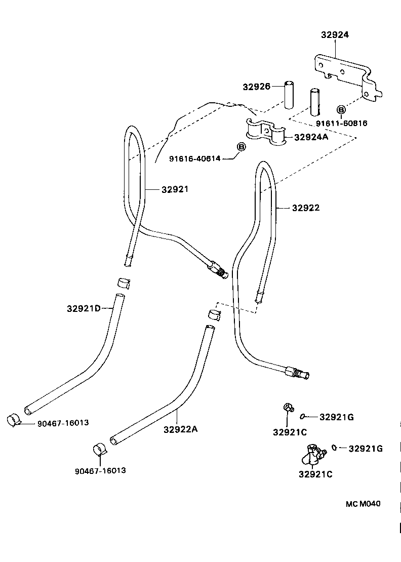32907-06010 TUBE SUB-ASSY, OIL COOLER OUTLET, NO.2 product image
