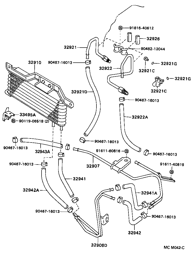 32922-06020 TUBE, OIL COOLER OUTLET, NO.1 product image