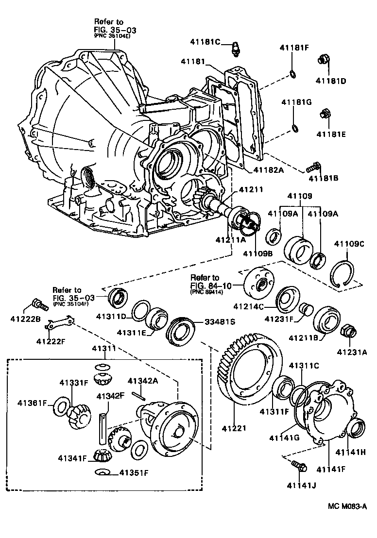 41109-33010 CAGE SUB-ASSY, DIFFERENTIAL DRIVE PINION BEARING product image