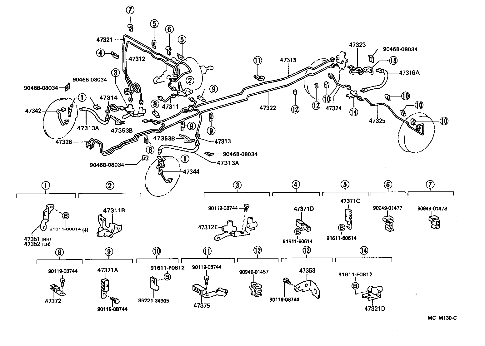 47315-04010 TUBE, FRONT BRAKE, NO.5 product image