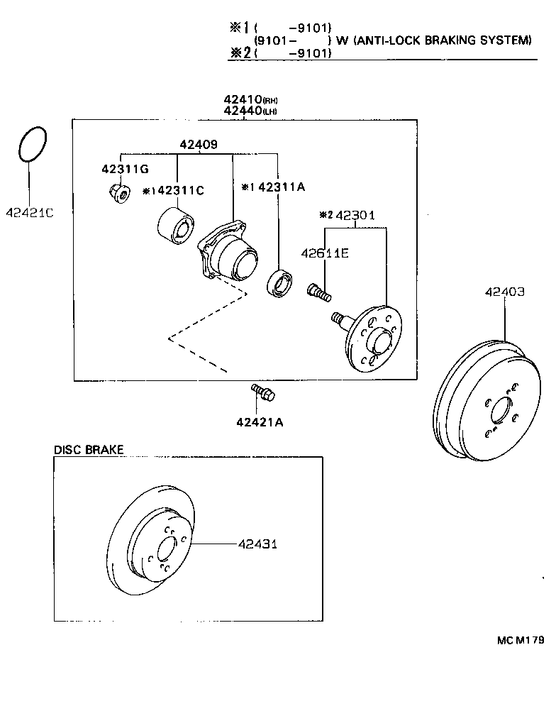 42431-12120 DISC, REAR product image