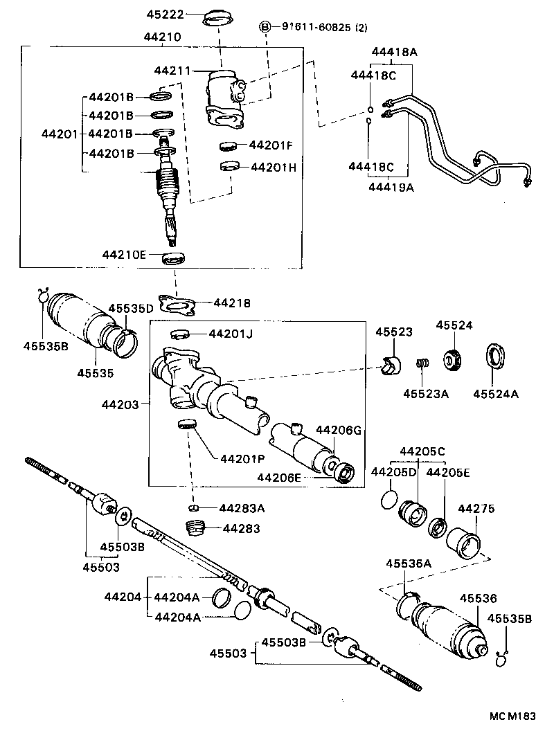 04455-33020 GASKET KIT, POWER STEERING CONTROL VALVE OVERHOLE product image