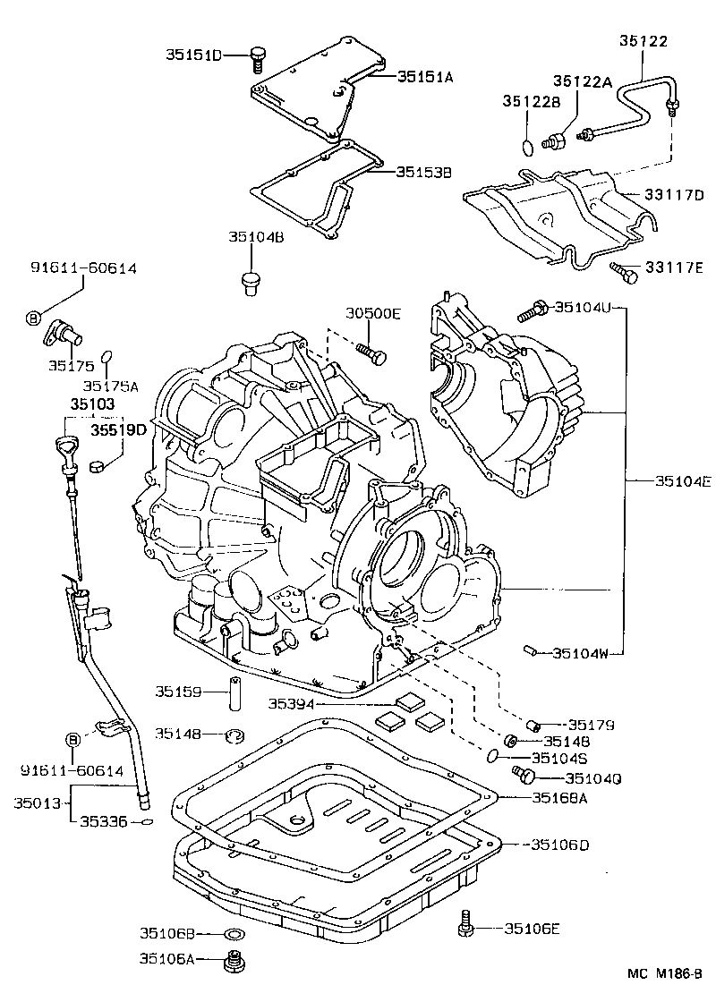 35104-32101 CASE SUB-ASSY, AUTOMATIC TRANSAXLE product image